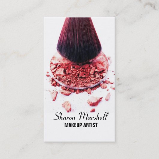 Carte De Visite Salon de beauté de Cosmetologist de maquilleur de (Devant)