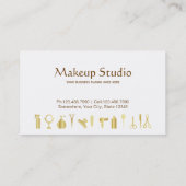 Carte De Visite Salon de beauté de luxe de cosmétiques d'or de (Dos)