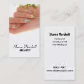 Carte De Visite Salon de beauté de manucure d'artiste de clou (Devant / Derrière)