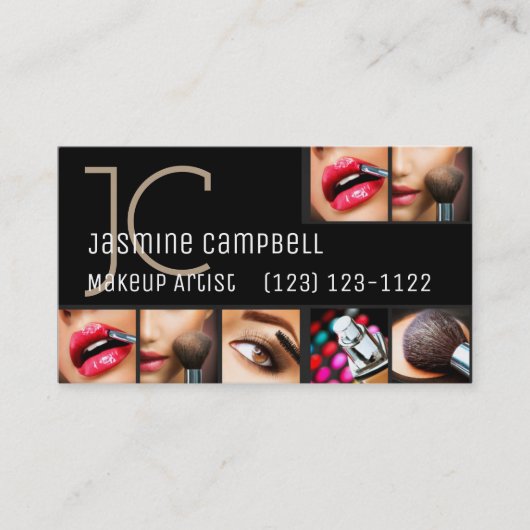 Carte De Visite Salon de beauté de maquillage professionnel (Devant)