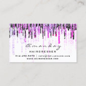 Carte De Visite Salon de beauté de maquillage professionnel rosé c (Dos)