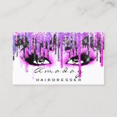 Carte De Visite Salon de beauté de maquillage professionnel rosé c (Devant)