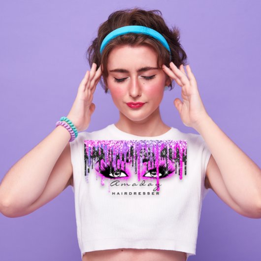 Carte De Visite Salon de beauté de maquillage professionnel rosé c