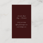 Carte De Visite Salon de beauté de mode moderne papillon élégant (Dos)