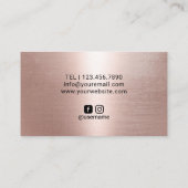 Carte De Visite Salon de beauté de Parties scintillant noire géomé (Dos)