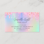 Carte de visite salon de beauté des cheveux (Dos)