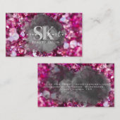 Carte De Visite Salon de beauté Diamants roses (Devant / Derrière)