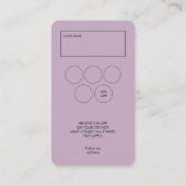 Carte De Visite Salon de beauté élégant moderne code QR monogrammé (Dos)