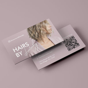 Carte De Visite Salon de beauté esthétique Coiffeur Lavande Rose