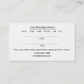 Carte De Visite Salon de beauté et de soins de la peau (Dos)