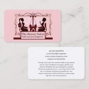 Carte De Visite Salon de beauté et de soins personnels Manucure