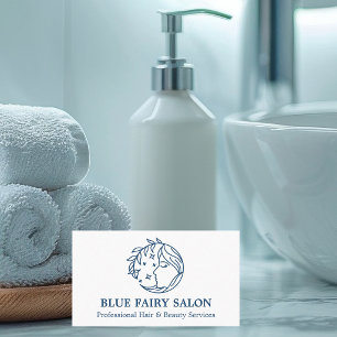 Carte De Visite Salon de beauté et spa Beauté Céleste Bleu