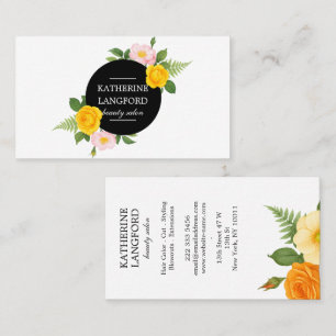 Carte De Visite Salon de beauté Floral minimal Suite d'affaires