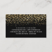 Carte De Visite Salon de beauté Gold Leopard Parties scintillant (Dos)