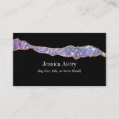 Carte De Visite Salon de beauté Holographique Parties scintillant (Devant)