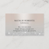 Carte De Visite Salon de beauté laser et peau Esthétique Argent (Dos)