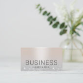 Carte De Visite Salon de beauté laser et peau Esthétique Argent (Debout devant)