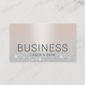 Carte De Visite Salon de beauté laser et peau Esthétique Argent (Devant)