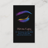 Carte De Visite Salon de beauté Maquillage Artiste Brows Lash Exte (Dos)