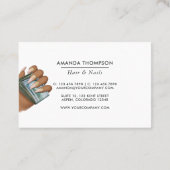 Carte De Visite Salon de beauté Millionaire Mindset Hair and Nails (Dos)