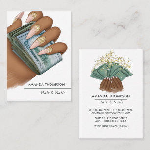 Carte De Visite Salon de beauté Millionaire Mindset pour les cheve