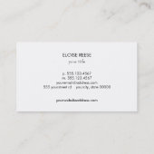 Carte De Visite Salon de beauté moderne Gold Circles (Dos)