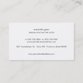 Carte De Visite Salon de beauté moderne rose Faux Rose Gold Sequin (Dos)