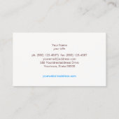 Carte De Visite Salon de beauté Motif moderne Turquoise et Or (Dos)