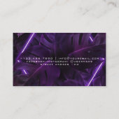 Carte De Visite Salon de beauté Neon Abstraite femme moderne (Dos)