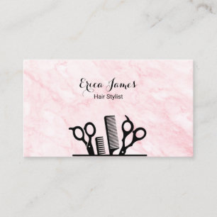 Carte De Visite Salon de beauté Pink Marble