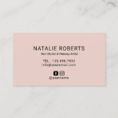 Carte De Visite Salon de beauté pour les cheveux et le maquillage (Dos)