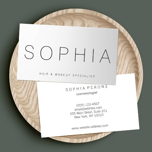 Carte De Visite Salon de beauté professionnel moderne Gray Gradien