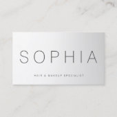 Carte De Visite Salon de beauté professionnel moderne Gray Gradien (Devant)