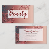Carte De Visite Salon de beauté Red Splash pour maquilleur et chev (Devant / Derrière)