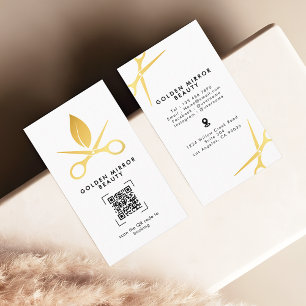 Carte De Visite Salon de Beauté Réservation en Ligne par QR Code M