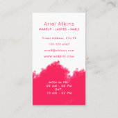 Carte De Visite Salon de beauté rose (Dos)