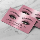 Carte De Visite Salon de beauté rose moderne Eyelash Microblading