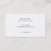 Carte De Visite Salon de beauté rose pâle satiné et Spa (Dos)