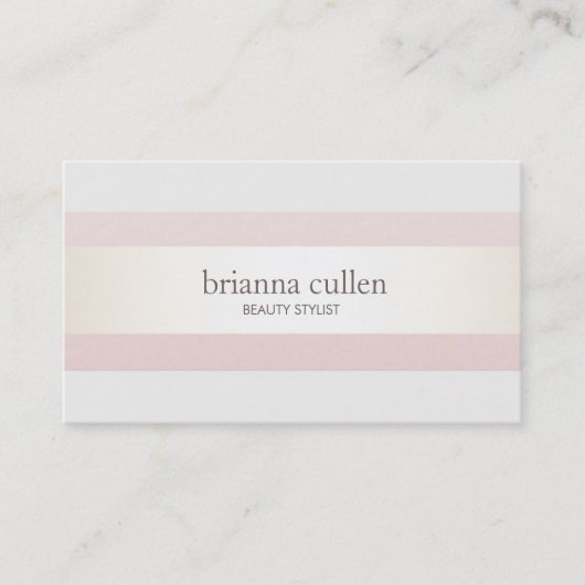 Carte De Visite Salon de beauté rose pâle satiné et Spa (Devant)