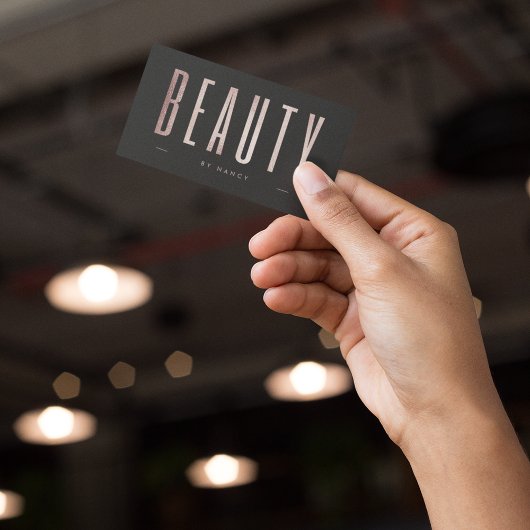 Carte De Visite Salon de beauté rose Parties scintillant or 