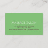 Carte De Visite Salon de beauté Salon de massage SPA Acupression (Dos)