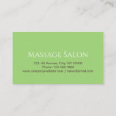 Carte De Visite Salon de beauté Salon de massage SPA Aromathérapie (Dos)