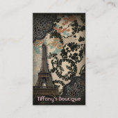 Carte De Visite salon de beauté salon de mode vintage paris tour e (Devant)