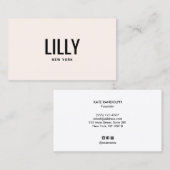 Carte De Visite Salon De Beauté Simple Et Moderne De Rose Bleu (Devant / Derrière)