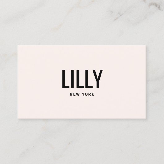 Carte De Visite Salon De Beauté Simple Et Moderne De Rose Bleu (Devant)