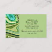 Carte De Visite salon de beauté SPA abstraite couleur vert citron (Dos)