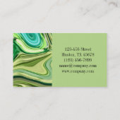 Carte De Visite salon de beauté SPA abstraite couleur vert citron (Dos)