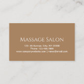 Carte De Visite Salon de beauté SPA d'aromathérapie Massage Salon (Dos)