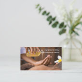 Carte De Visite Salon de beauté SPA d'aromathérapie Massage Salon (Debout devant)