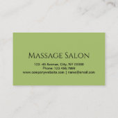 Carte De Visite Salon de beauté SPA d'aromathérapie Massage Salon (Dos)